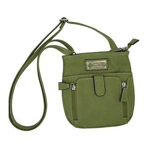 Rosetti Cash & Carry Mini Crossbody Bag | Olive Green Silver Hardware | EUC+